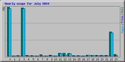 Hourly usage for July 2024