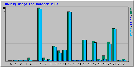 Hourly usage for October 2024