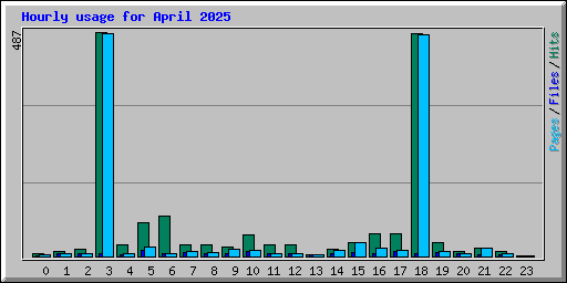 Hourly usage for April 2025